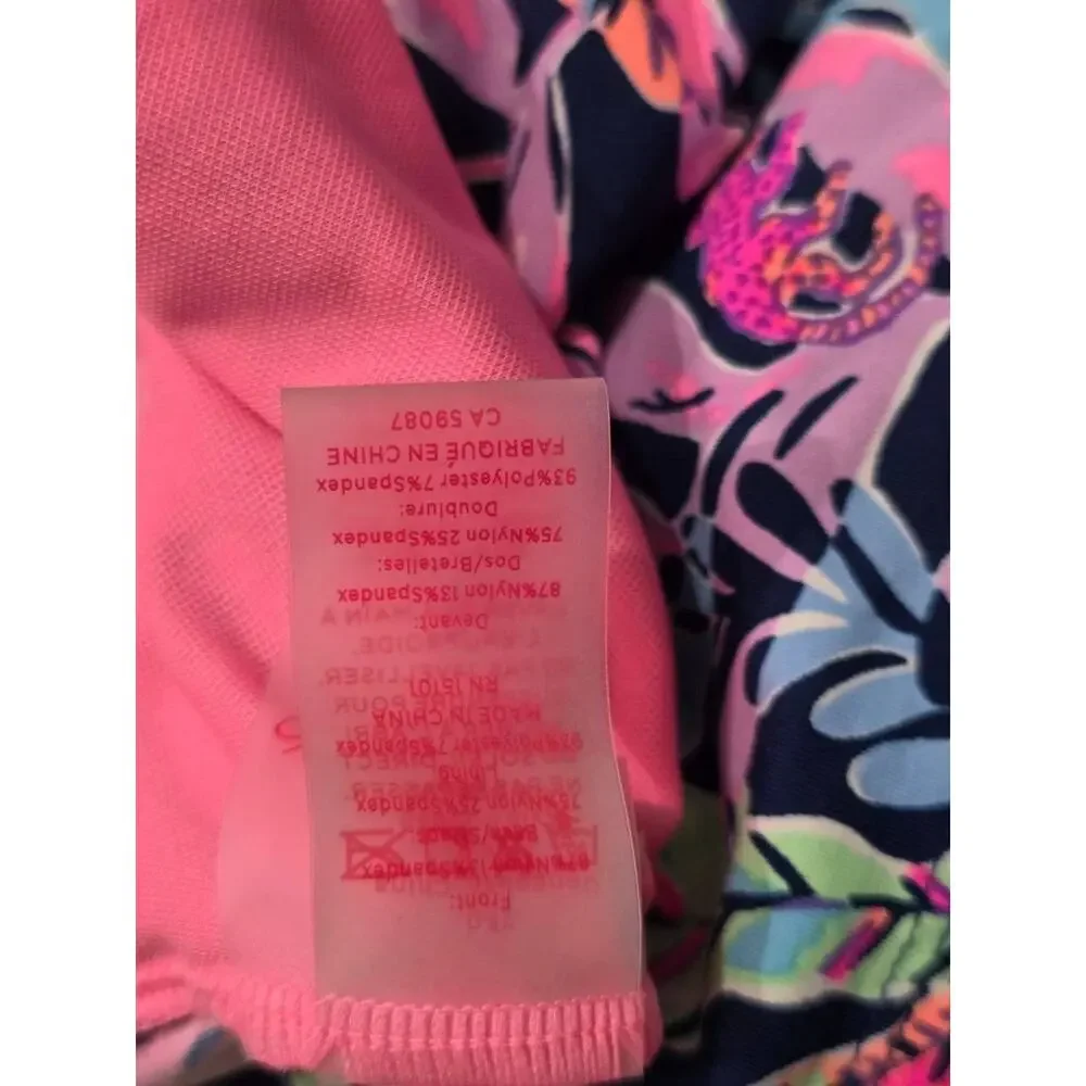 LILLY PULITIZER TANKINi TOP Swim Oyster Bay Navy Sz 4 A004895 - Picture 10 of 11